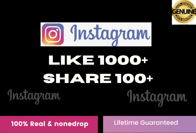 I Will provide 1000+ Post Likes & 100+ Share 100% Real & None-drop