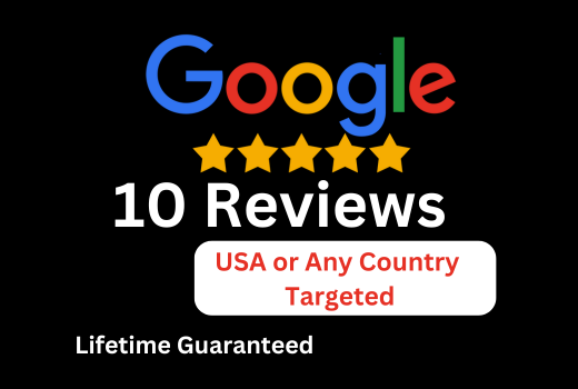 Send you Google Reviews 10 Permanent Five Star on your Website Lifetime guaranteed.