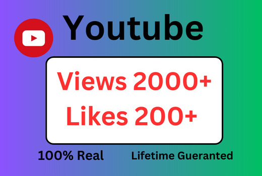 I will send  2000+ Views and 200+ likes None drop gueranted
