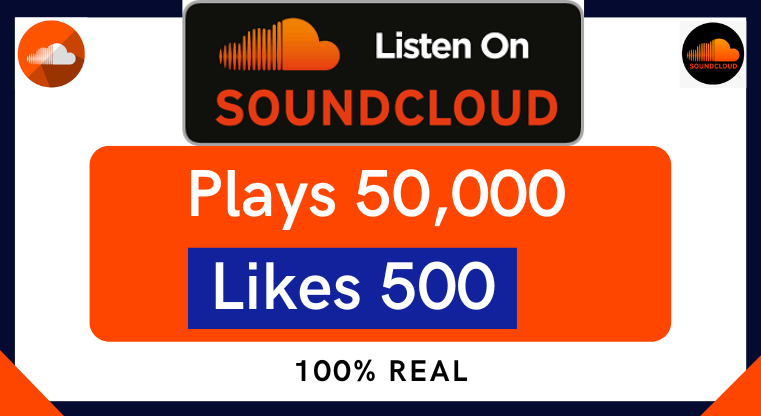 I will Provide  50000 Soundcloud plays  & 500+ Likes HQ 100% Real