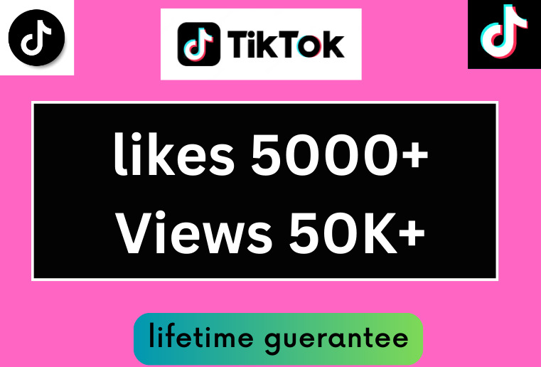 I will do 5000+ TIKTOK like & 50,000+ Views 100% Real and Nonedrop Lifetime Guaranteed
