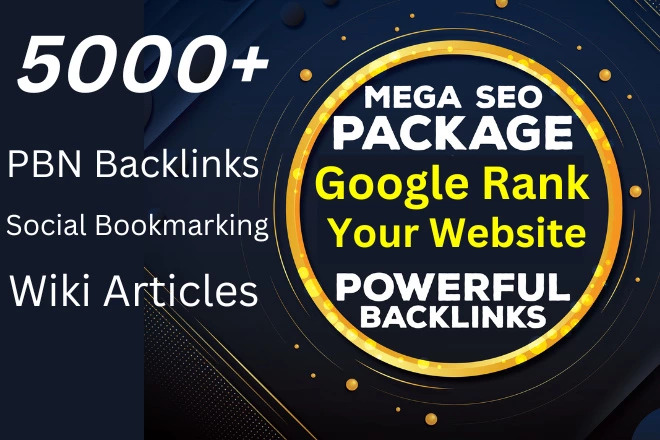 5000+ SEO Package PBN Backlinks Social Bookmarking Wiki Article Backlinks