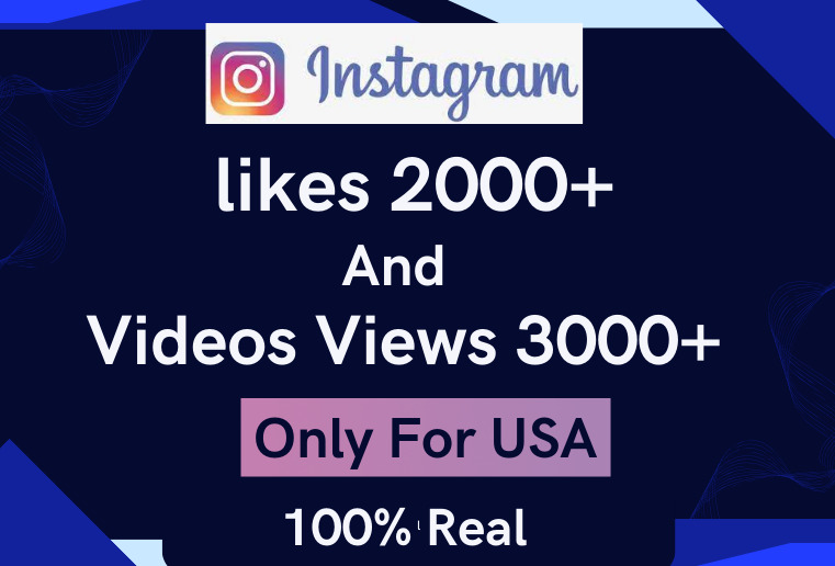 2000+ USA Targeted Instagram Post like & 3000+ Video views,  Non-drop & HQ Active Users