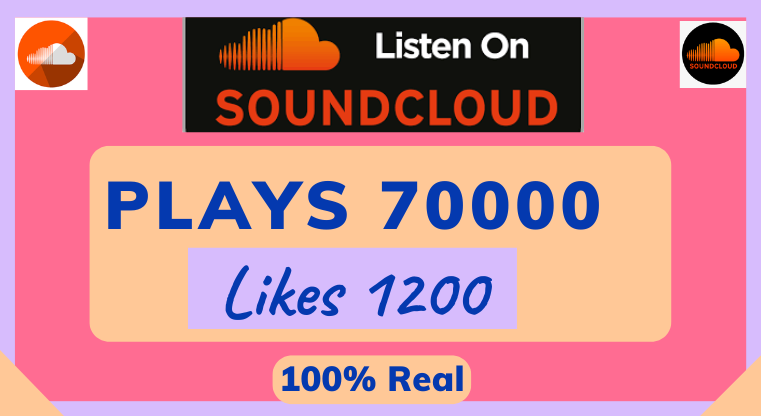I will Get 70000 Soundcloud Plays & 1200 Likes High Quality Service