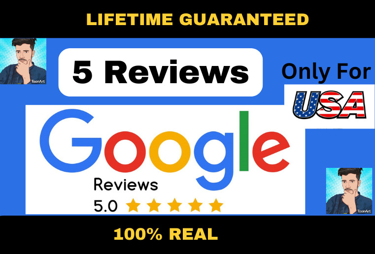Get USA Targeted 5 Google Map Business Reviews 100% Real % Lifetime guaranteed