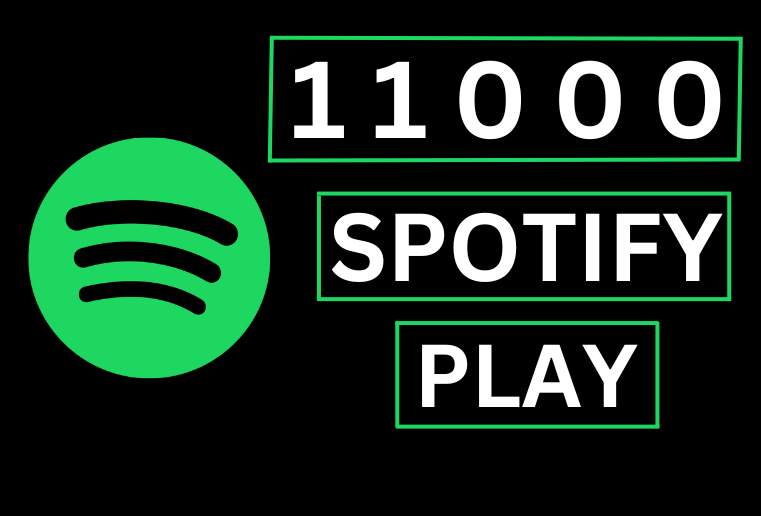 11,000 Spotify Plays, High Quality, Royalties Eligible Non – Drop  AND lifetime Guaranteed.