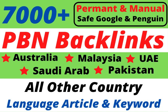 7000+ Australia – Malaysia – Pakistan – UAE – Saudi Arab All Other Country Language Article & Keywords PBN Web 2.0 Backlinks High DA PA TF CF