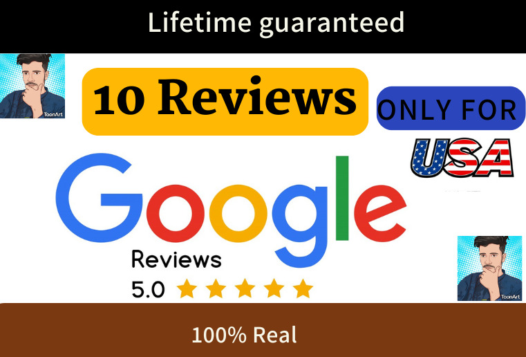 Get USA Targeted 10 Google Map 5 stars Reviews 100% Real % Lifetime guaranteed