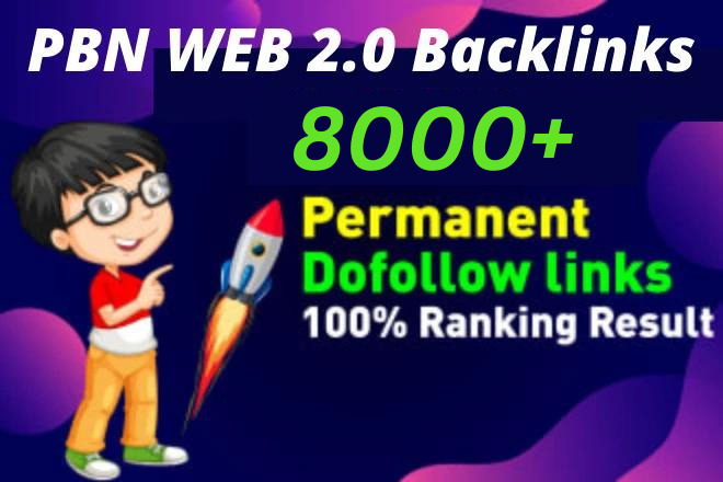 Off Pages 8000+ Permanent Homepage PBN Web 2.0  High Authority Do Follow Backlinks with High DA PA TF CF