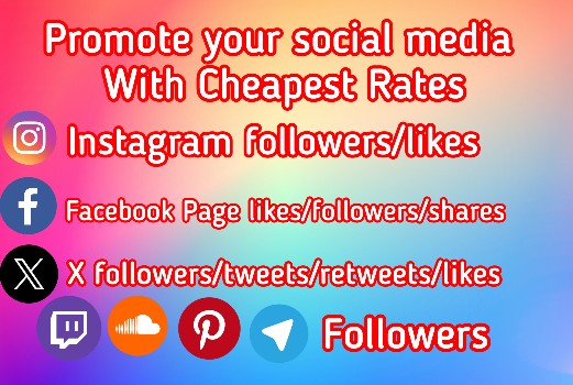 I will increase and boost social media like Facebook page followers, Instagram followers, Twitter followers,TikTok followers likes,comments etc with non drop Followers.