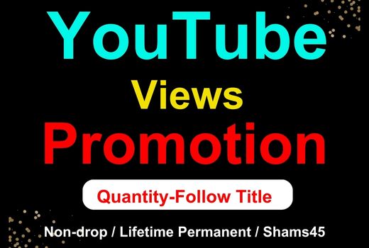 Get 4000+ Youtube Views With 500 Likes + 10 Comments + 10 Subscribers, NON DROP, Lifetime guaranteed