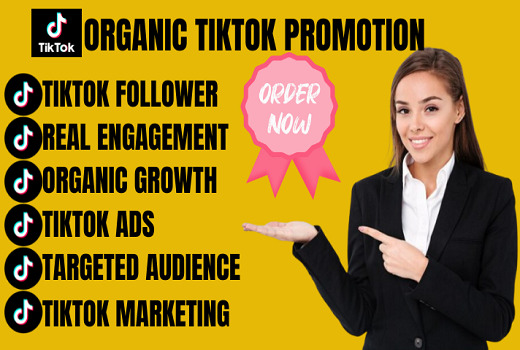 I will do super fast organic tiktok followers growth