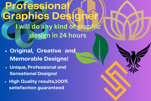 I will be your personal, professional Graphic Designer