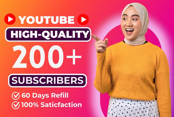 Get 200+ Real, Non-Drop YouTube Subscribers In Your Channel