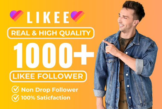 You Will Get 1000+ Likee Real And High Quality Followers