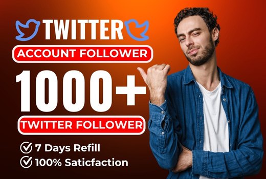You Will Get 1000+Twitter Follower In Your Account