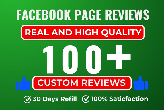 Get 50+ Facebook Page Reviews With Custom Comments Real High Quality