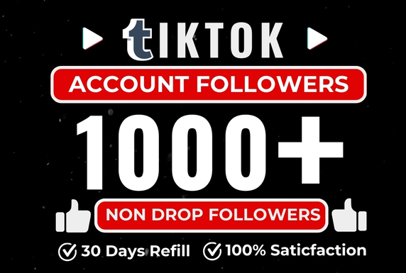 You Will Get 1000+ Non Drop TikTok Followers