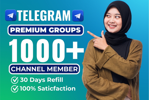 You Will Get 1000+ Telegram Premium Non Drop Group/Channel Member