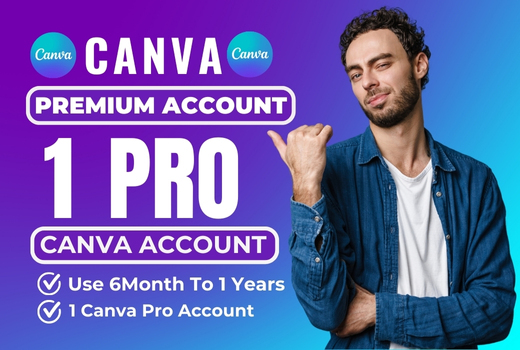 You Will Get 1 Canva Pro Account