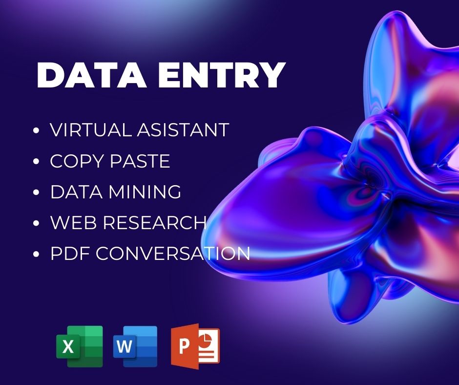 I will do data entry, web scraping, copy paste for you