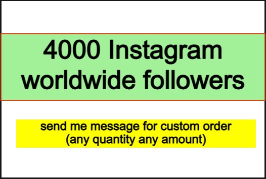 4000 Instagram worldwide followers