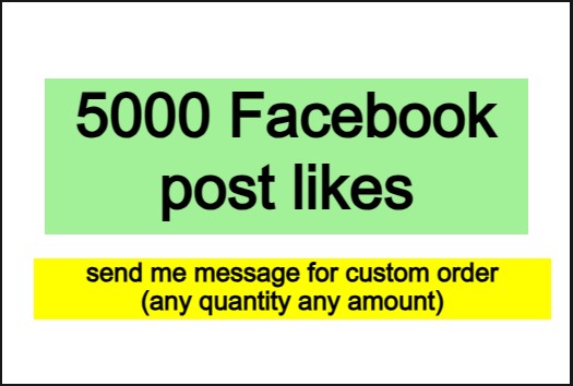 5000 Facebook post likes guaranteed