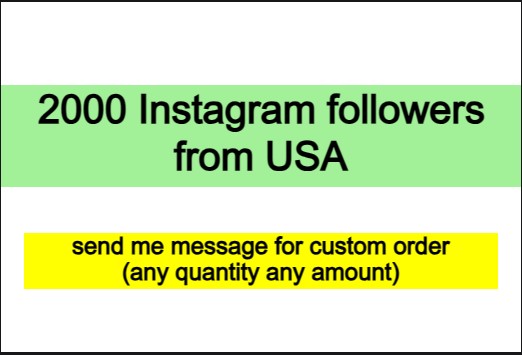 2000 Instagram followers from USA