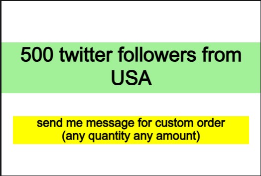 500 twitter followers from USA