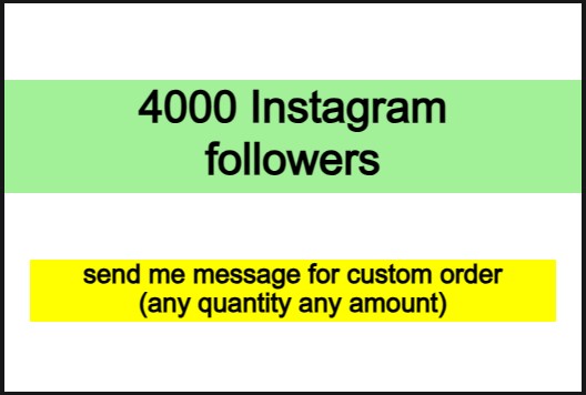 Get 4000 Instagram Real and non-drop worldwide followers