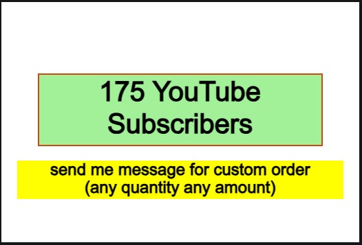 get 175 YouTube Subscribers NON-DROP Guaranteed