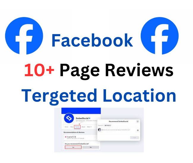 I will Provide Your Tergeted Location 10 Real and Permanent 5 Star Facebook Page Reviews
