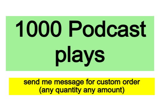 Spotify 1000 Podcast plays from USA/CA/EU/AU/NZ/UK