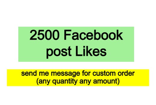 2500 Facebook post Likes high quality