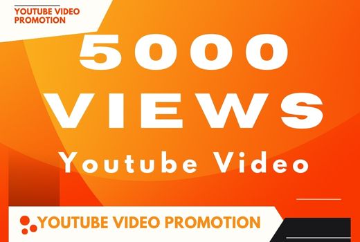 5000 Youtube Video Views + 500 Like Real Views Video Promotion Lifetime Support