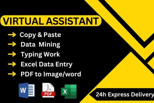 I will do Copy and paste, data entry, and virtual assistant.