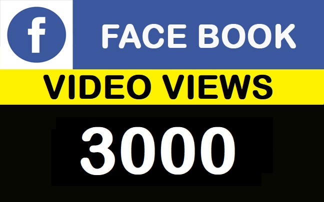 3000 Facebook Video Views Lifetime