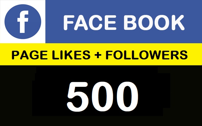 500 Facebook Page Likes+Followers