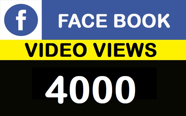 4000 Facebook Video Views Lifetime