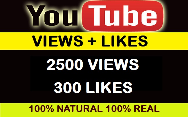 2500+ High Retention Nondrop lifetime guranteed Youtube Video Views with 300 free likes
