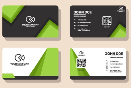 I will do design professional luxury business card with qr code