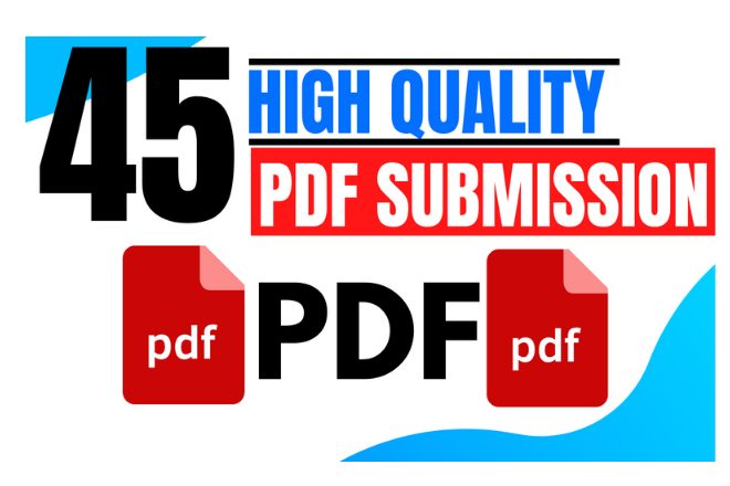 Create 45 manual PDF submission on top Document sharing sites