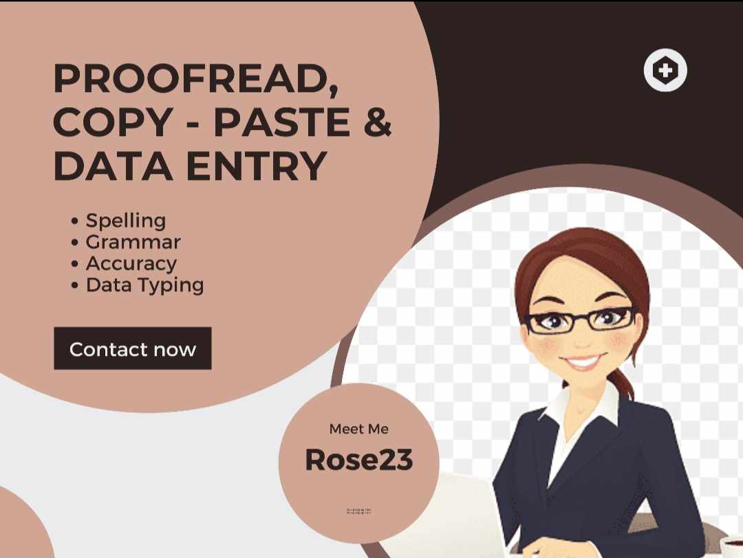 Proofreading, writing, editing and data entry.