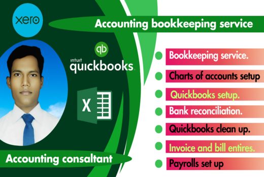 I will provide you perfect bookkeeping and bank reconciliation on Queekbooks online, xero and excel.