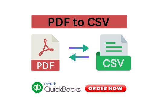 I will convert PDF to CSV for easy import into QuickBooks