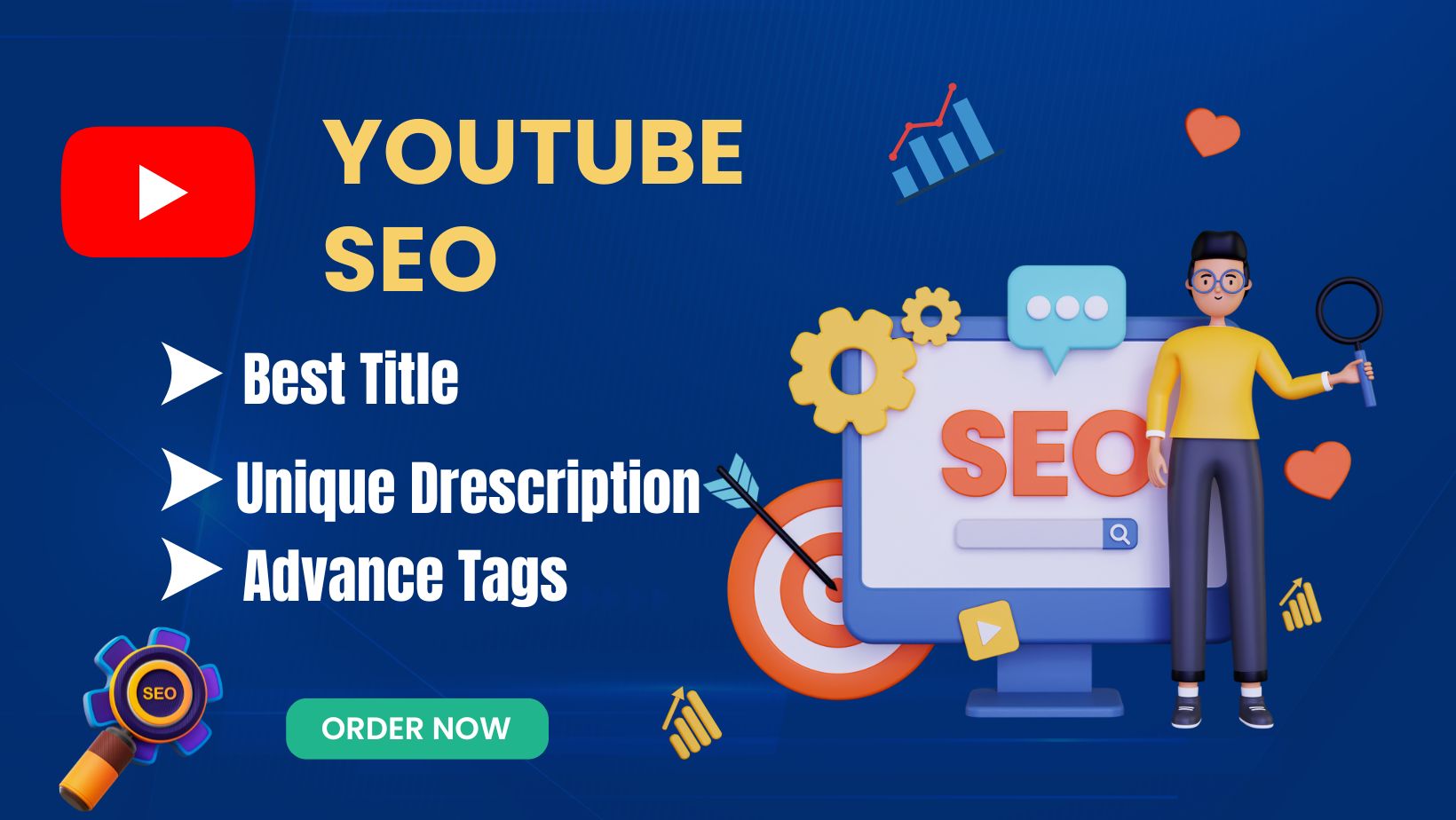 I will optimize SEO title, description and tags for YouTube videos