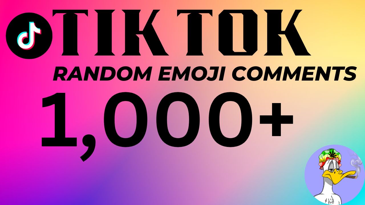 1,000+ TikTok Random Emoji Comments. 100% Guaranteed Non-Drop