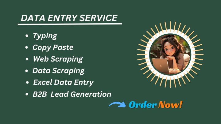 I will do all types of data entry related work in low price