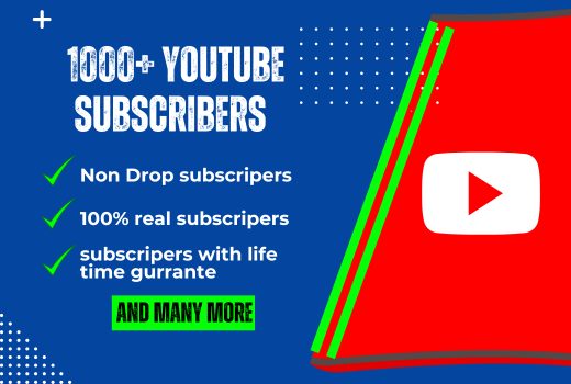 Get 1000+ YouTube Real subscribers,100% Non-drop, and a Lifetime