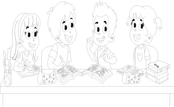 I will create children coloring book pages for children